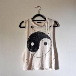 (Truly Madly Deeply) Distressed Yin Yang Tank